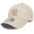 cap New Era - 39Thirty - New York Yankees - Crème - Schets