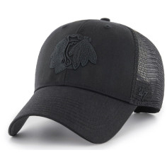 capChicago Blackhawks Trucker Branson '47 - - Zwart op zwart