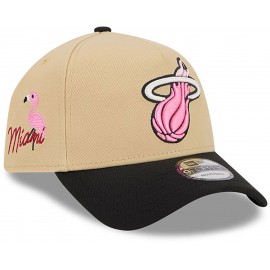 cap New Era - Miami Heat 9Forty - City Zijdepatch - Cream Soda