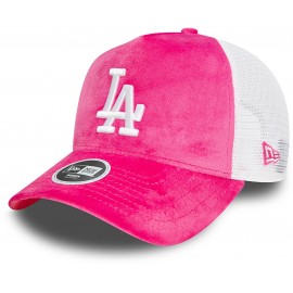cap New Era - Los Angeles Dodgers - Fluweel - Roze - Dames Trucker