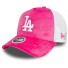 cap New Era - Los Angeles Dodgers - Fluweel - Roze - Dames Trucker