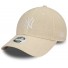 cap New Era - New York Yankees - Linnen - Crème - Dames - 9Forty