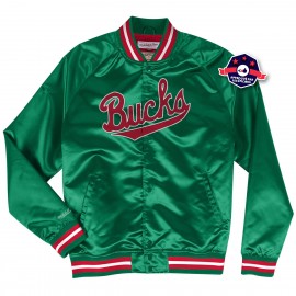 Milwaukee Bucks Satijnen jasje - - Mitchell and Ness
