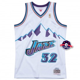 Utah Jazz NBA-trui - Karl Malone - - Wit