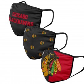 Set van 3 stoffen maskers - Chicago Blackhawks