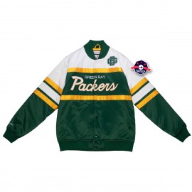 Green Bay Packers Satijnen Jasje - - Speciaal Script - Mitchell and Ness