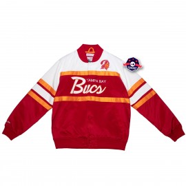 Tampa Bay Buccaneers Satijnen Jasje - - Speciaal Script - Mitchell and Ness