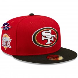 capSan Francisco 49ers 59FIFTY - - Zijflap Superbowl