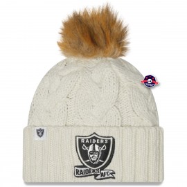 Las Vegas Raiders Sideline Bonnet met pompon - - New Era