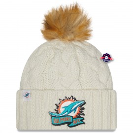 Miami Dolphins Sideline Bonnet met pompon - - New Era