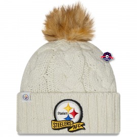 Pittsburgh Steelers Sideline Bonnet met pompon - - New Era