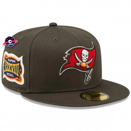 capTampa Bay Buccaneers 59fifty - - Side Patch - Donkergrijs