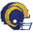 Los Angeles Rams 3D decoupeerzaag BRXLZ - Helm van de - NFL