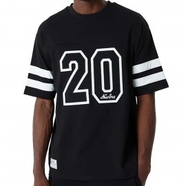 New Era T-shirt - Statement - Oversized Streep - Zwart
